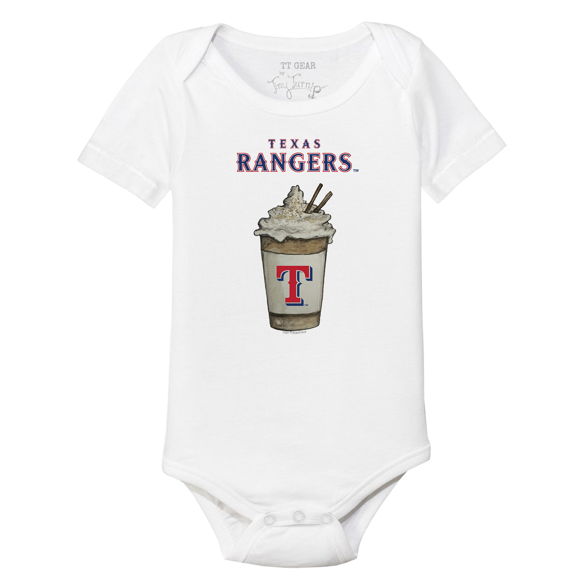 Texas Rangers Latte Short Sleeve Snapper