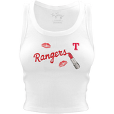 Texas Rangers Lipstick Crop Tank - Tiny Turnip