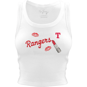 Texas Rangers Lipstick Crop Tank - Tiny Turnip