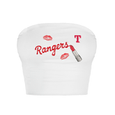 Texas Rangers Lipstick Crop Tube Top - Tiny Turnip