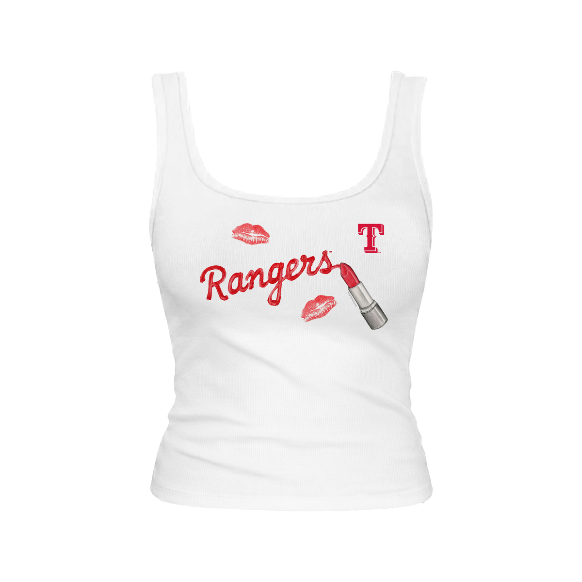Texas Rangers Lipstick Emmy Tank