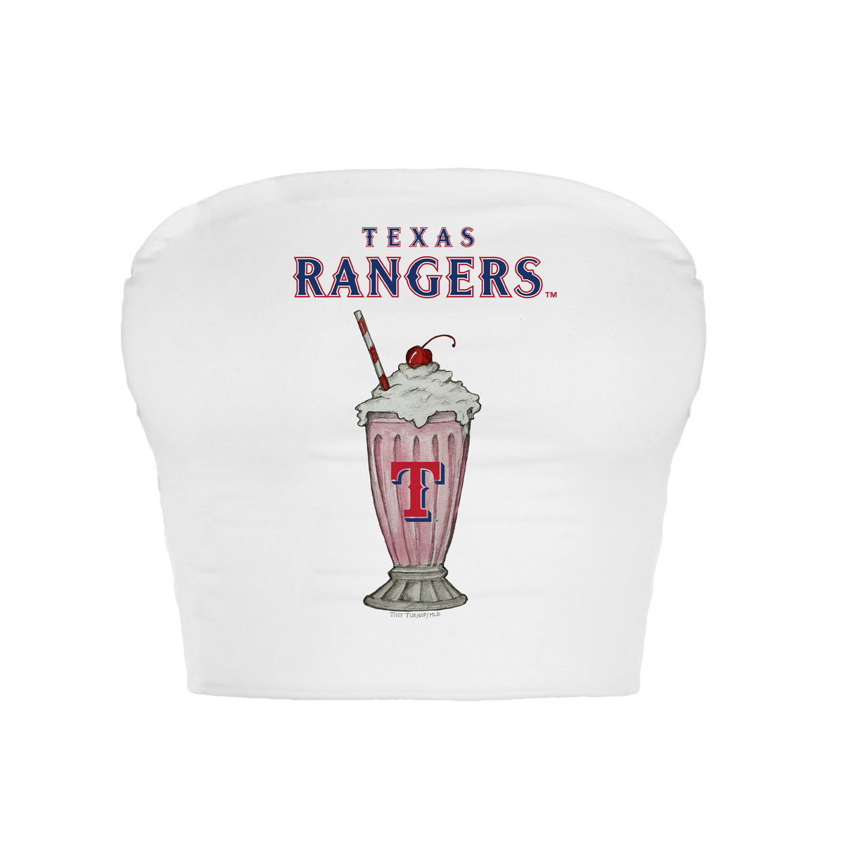 Texas Rangers Milkshake Crop Tube Top