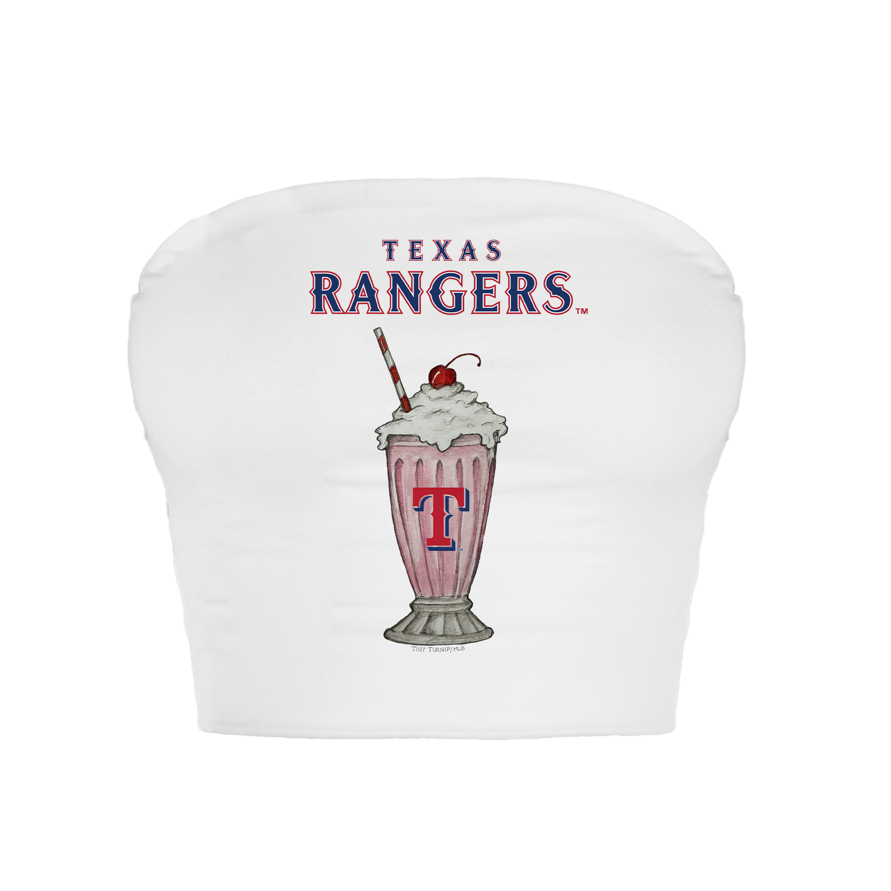 Texas Rangers Milkshake Crop Tube Top