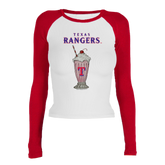 Texas Rangers Milkshake Roxy Raglan Long Sleeve