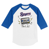 Texas Rangers Mixtape 3/4 Royal Blue Sleeve Raglan