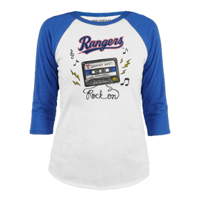 Texas Rangers Mixtape 3/4 Royal Blue Sleeve Raglan