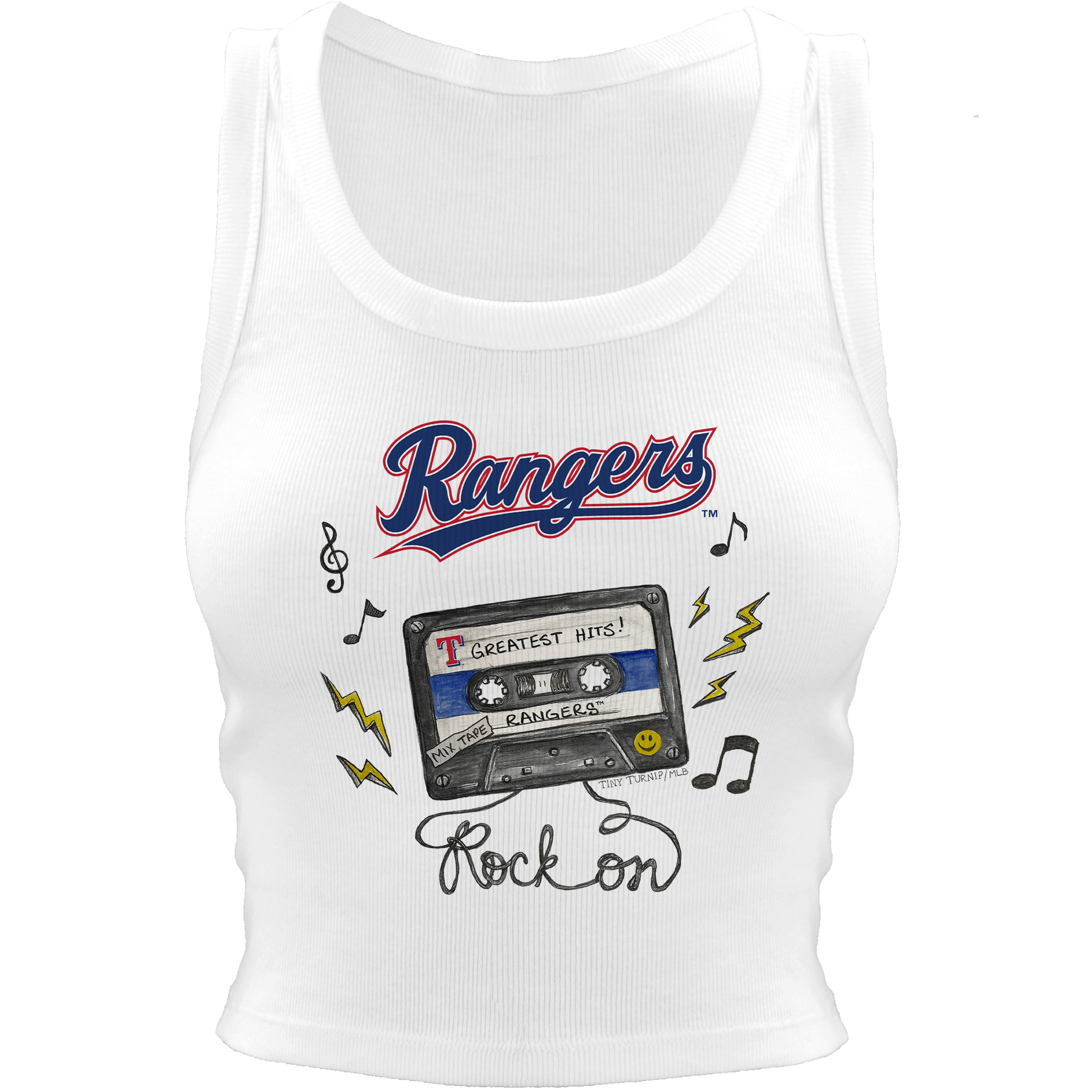 Texas Rangers Mixtape Crop Tank