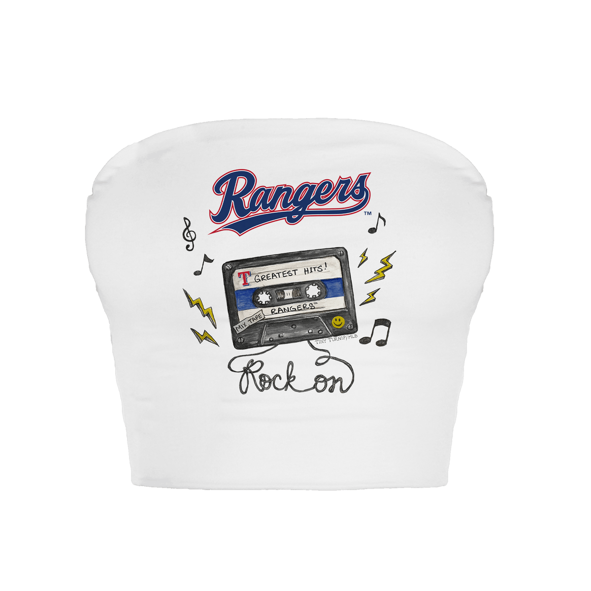 Texas Rangers Mixtape Crop Tube Top