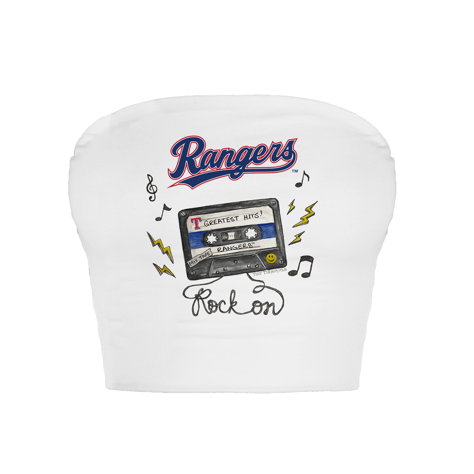 Texas Rangers Mixtape Crop Tube Top