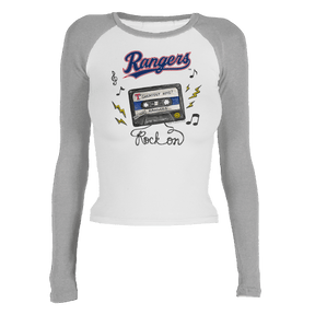 Texas Rangers Mixtape Roxy Raglan Long Sleeve