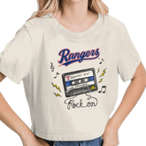 Texas Rangers Mixtape Vintage Crop Tee - Tiny Turnip