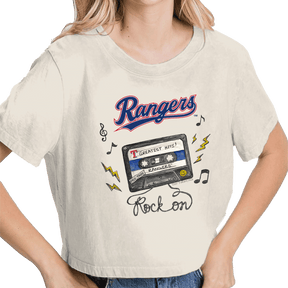 Texas Rangers Mixtape Vintage Crop Tee - Tiny Turnip