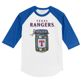 Texas Rangers Pickle Jar 3/4 Royal Blue Sleeve Raglan