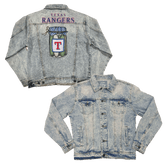 Texas Rangers Pickle Jar Boyfriend Denim Jacket