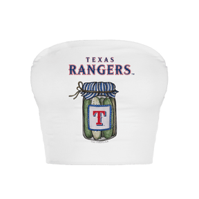 Texas Rangers Pickle Jar Crop Tube Top