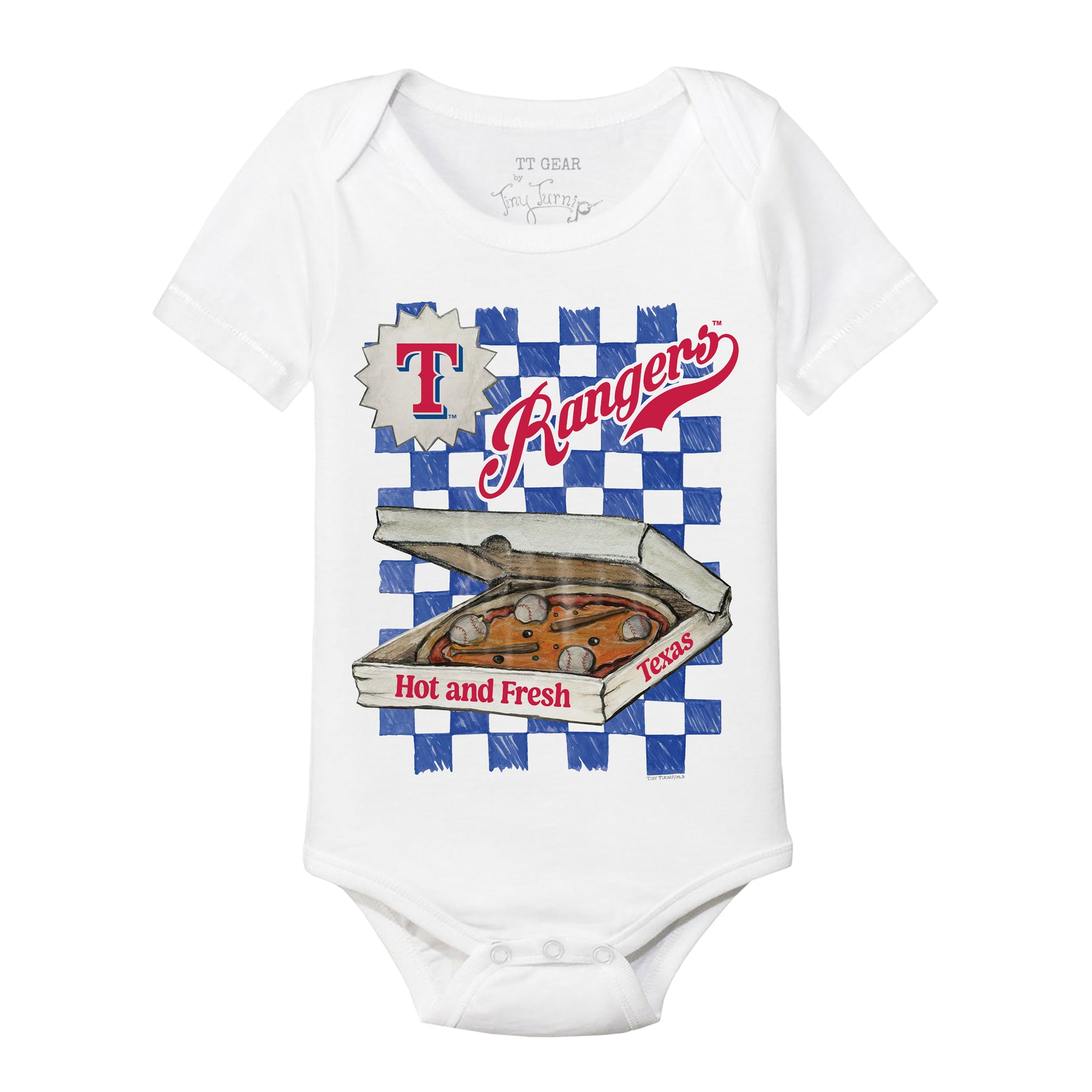 Texas Rangers Pizza Short Sleeve Snapper