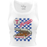Texas Rangers Pizza Crop Tank