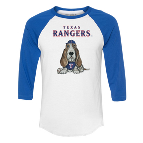 Texas Rangers Puddy 3/4 Royal Blue Sleeve Raglan - Tiny Turnip