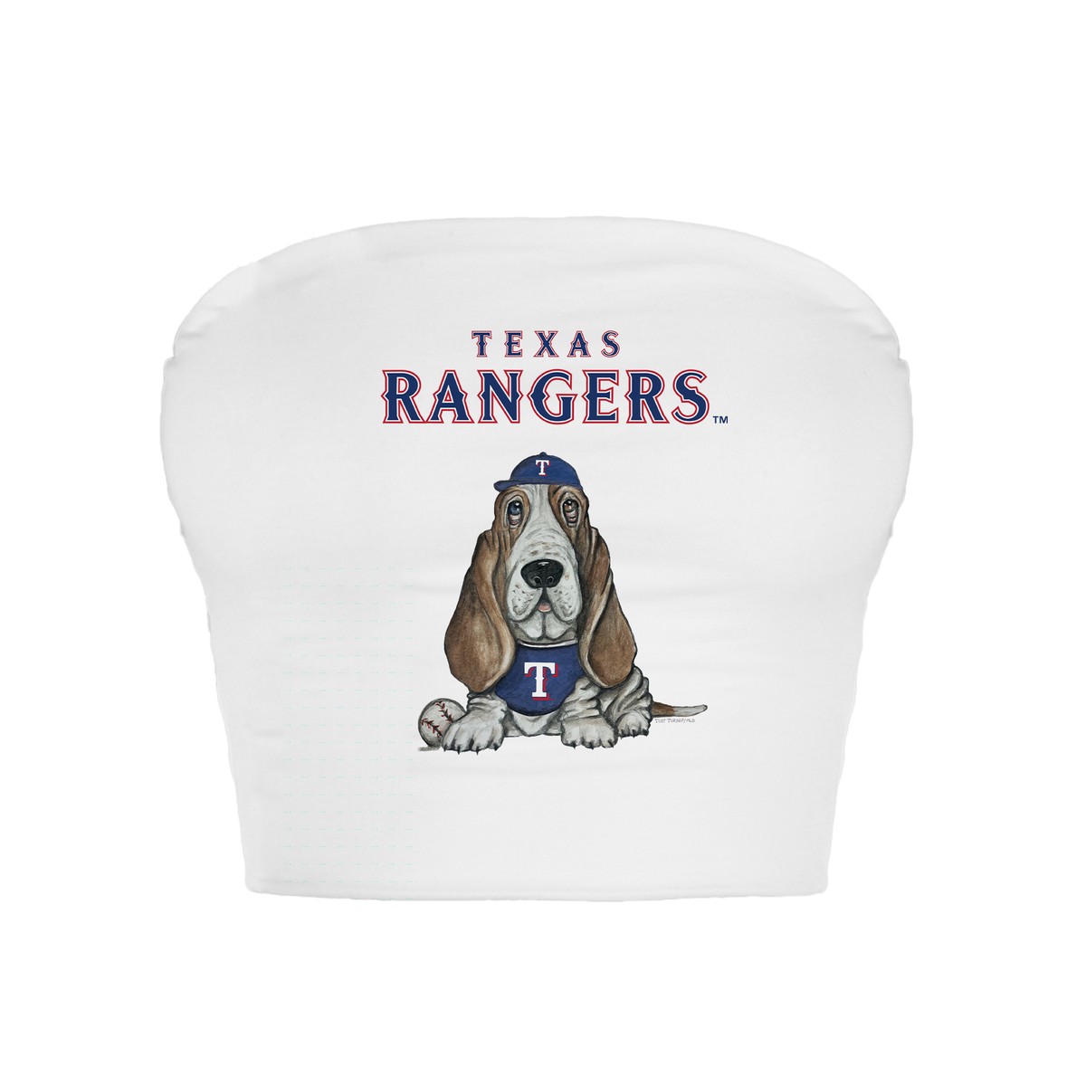 Texas Rangers Puddy Crop Tube Top - Tiny Turnip