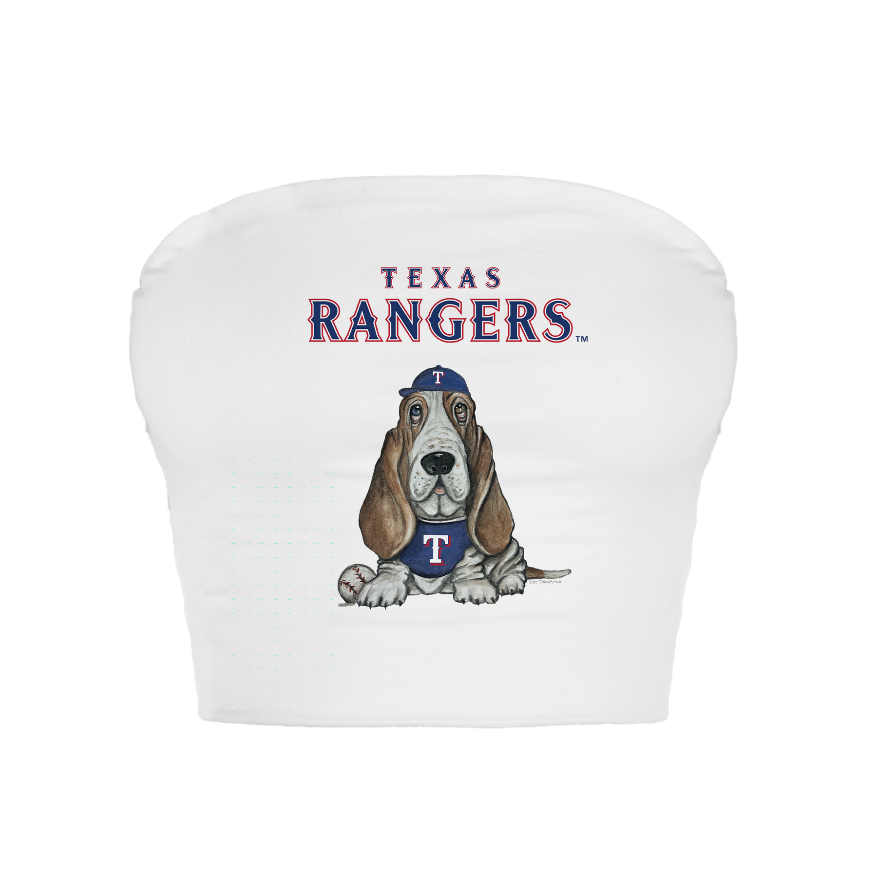 Texas Rangers Puddy Crop Tube Top - Tiny Turnip