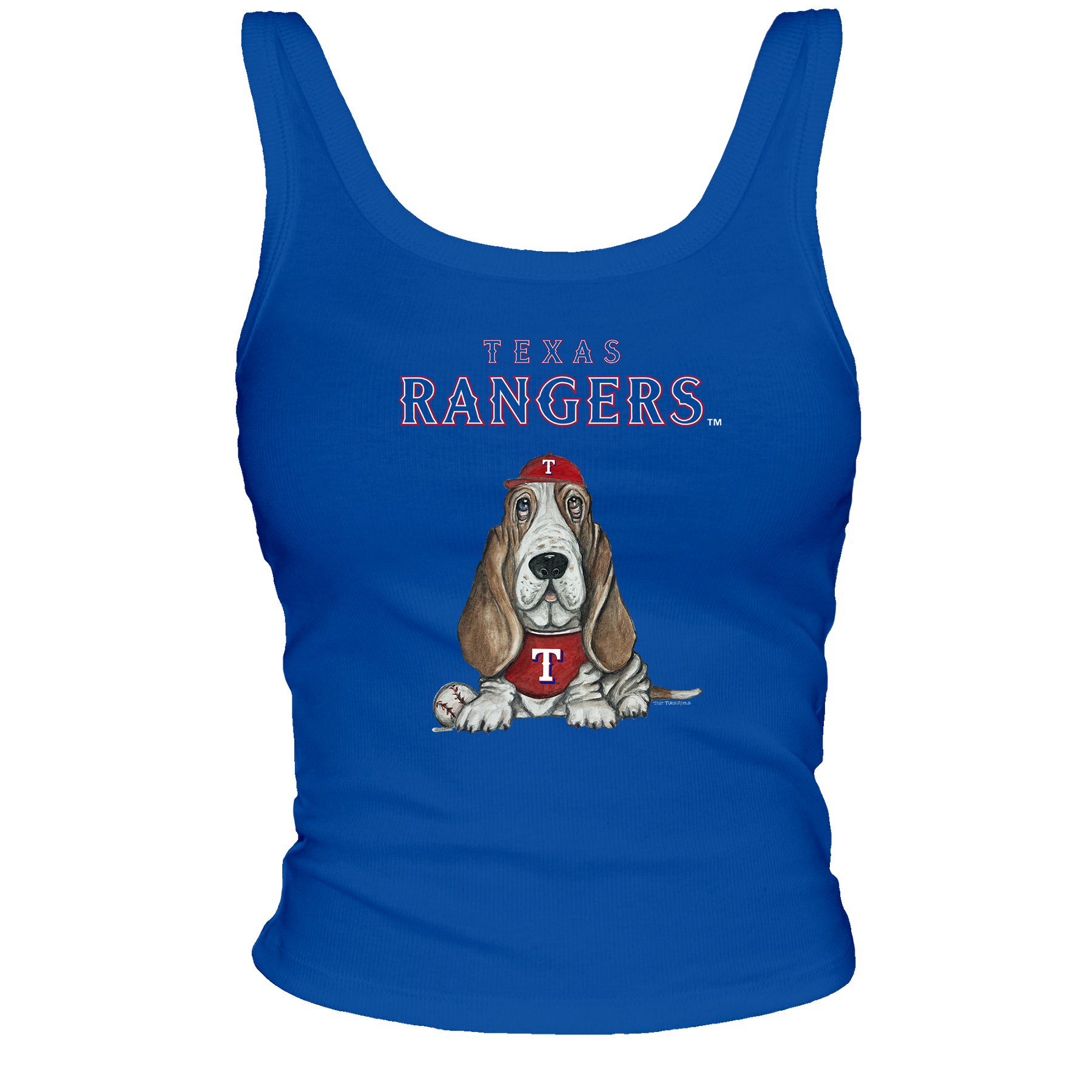 Texas Rangers Puddy Ribbed Tank - Tiny Turnip