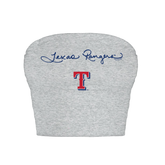 Texas Rangers Logo Script Crop Tube Top