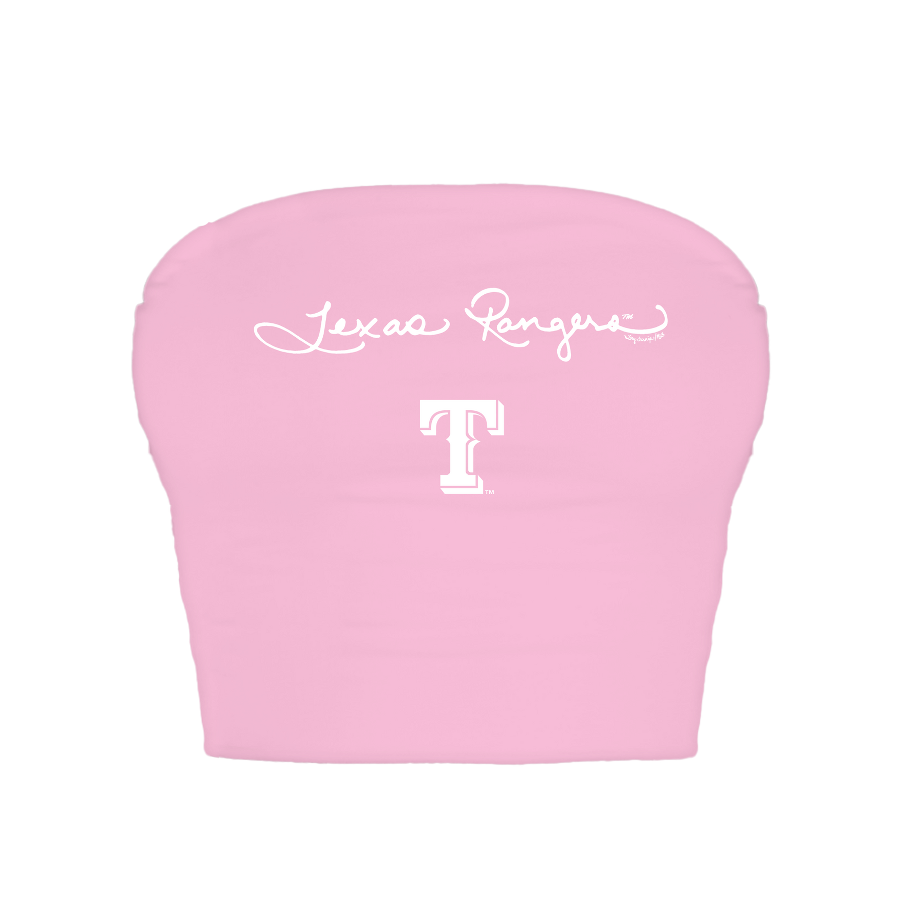 Texas Rangers Logo Script Crop Tube Top