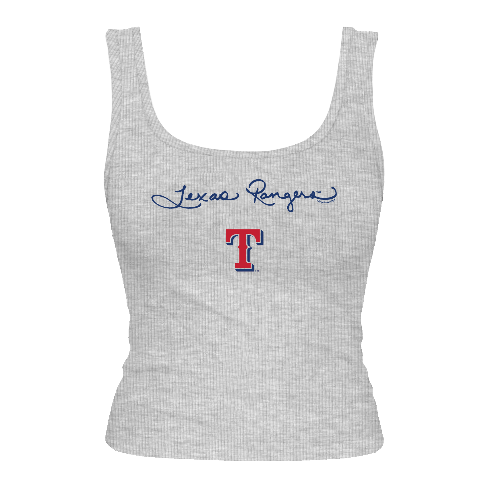 Texas Rangers Logo Script Emmy Tank