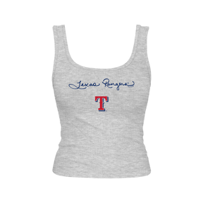 Texas Rangers Logo Script Emmy Tank