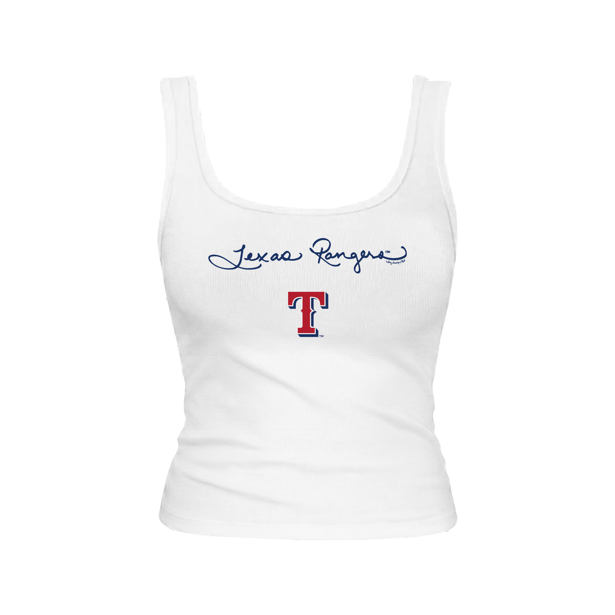Texas Rangers Logo Script Emmy Tank