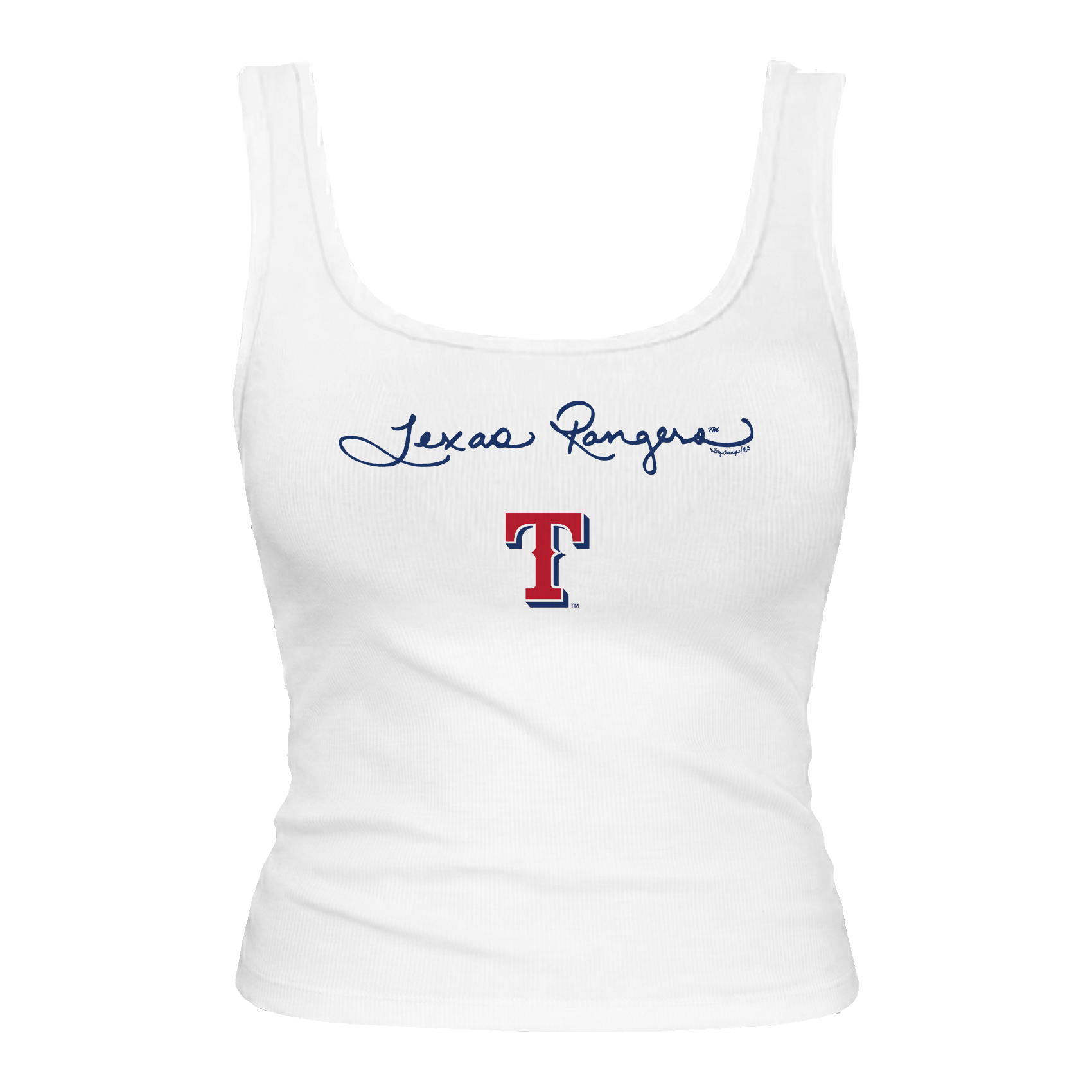 Texas Rangers Logo Script Emmy Tank