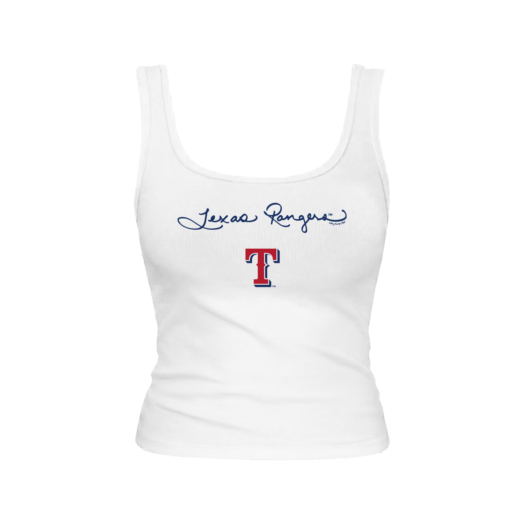 Texas Rangers Logo Script Emmy Tank
