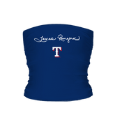 Texas Rangers Logo Script Tube Top - Tiny Turnip