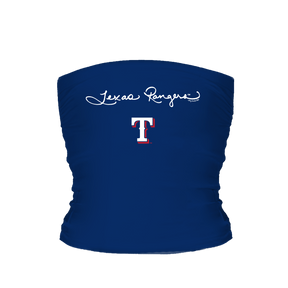 Texas Rangers Logo Script Tube Top - Tiny Turnip