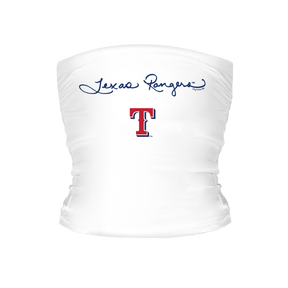 Texas Rangers Logo Script Tube Top - Tiny Turnip