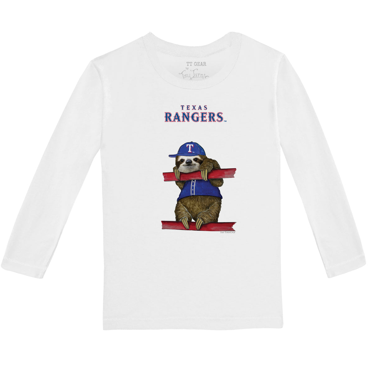 Texas Rangers Sloth Long-Sleeve Tee Shirt