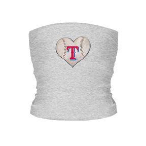 Texas Rangers Stitched Heart Tube Top - Tiny Turnip