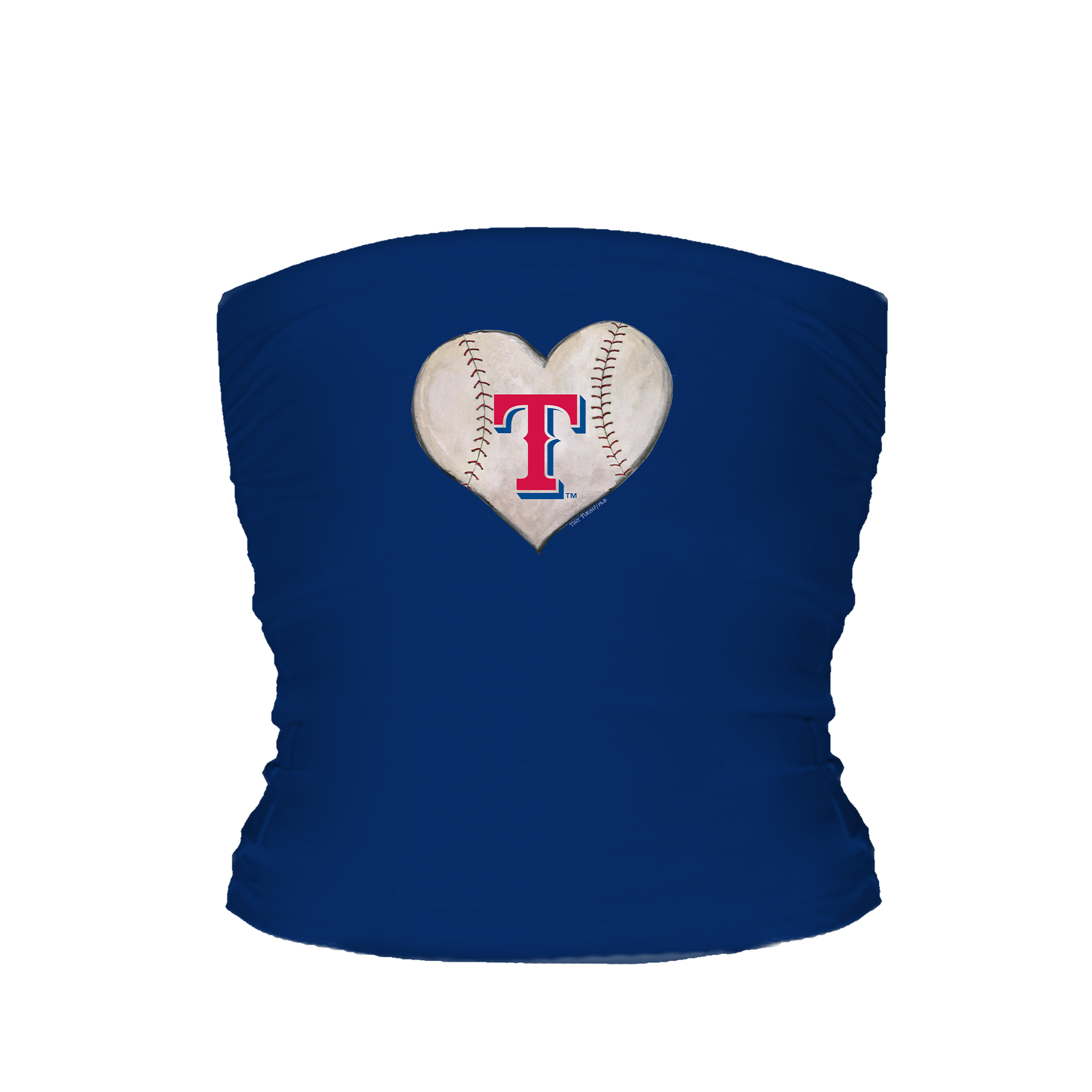 Texas Rangers Stitched Heart Tube Top - Tiny Turnip