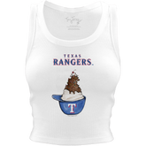 Texas Rangers Sundae Helmet Crop Tank - Tiny Turnip