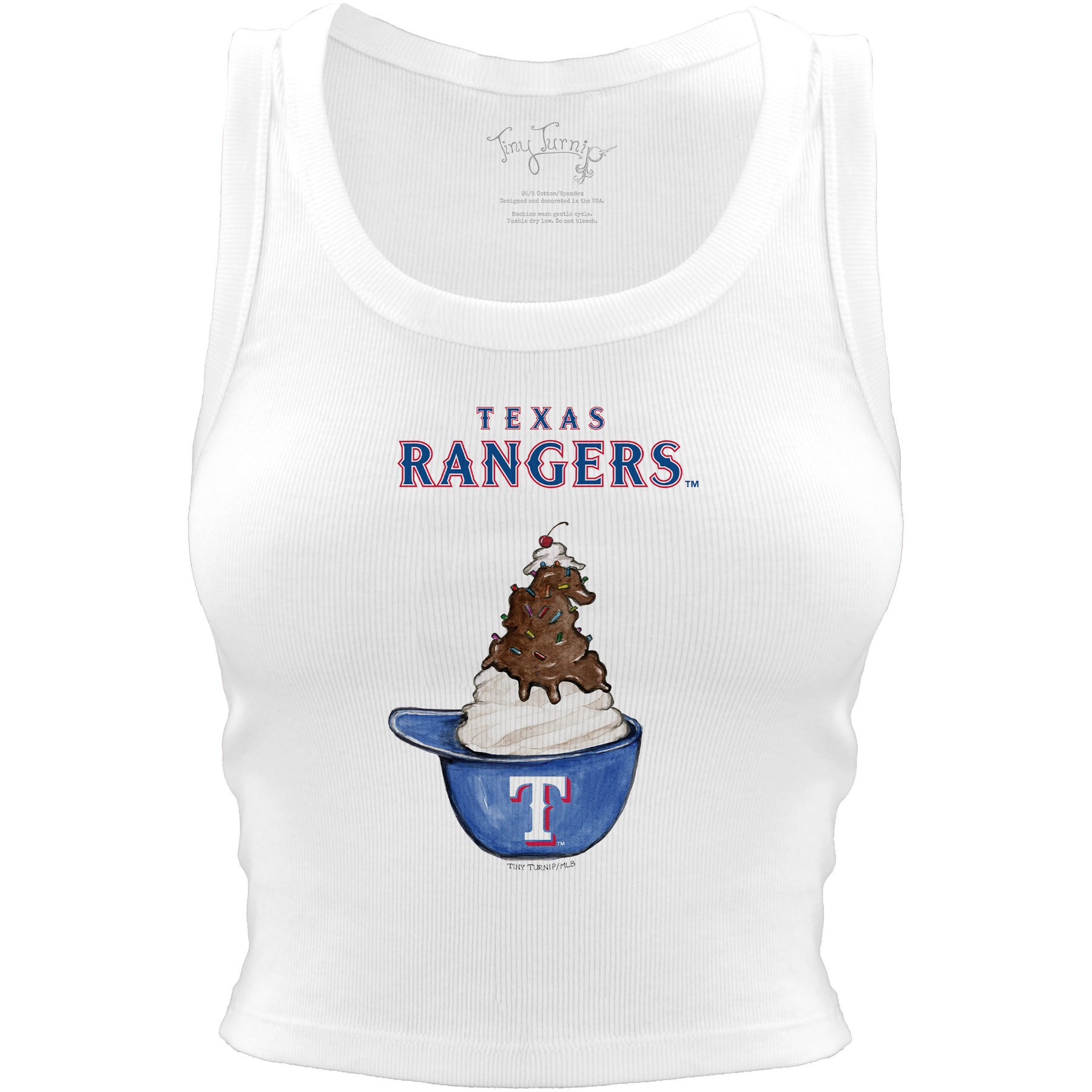 Texas Rangers Sundae Helmet Crop Tank - Tiny Turnip