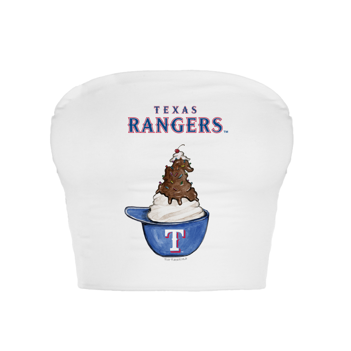 Texas Rangers Sundae Helmet Crop Tube Top