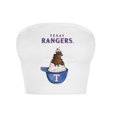 Texas Rangers Sundae Helmet Crop Tube Top
