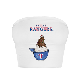 Texas Rangers Sundae Helmet Crop Tube Top - Tiny Turnip