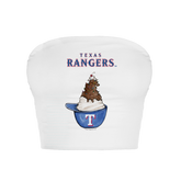Texas Rangers Sundae Helmet Crop Tube Top - Tiny Turnip