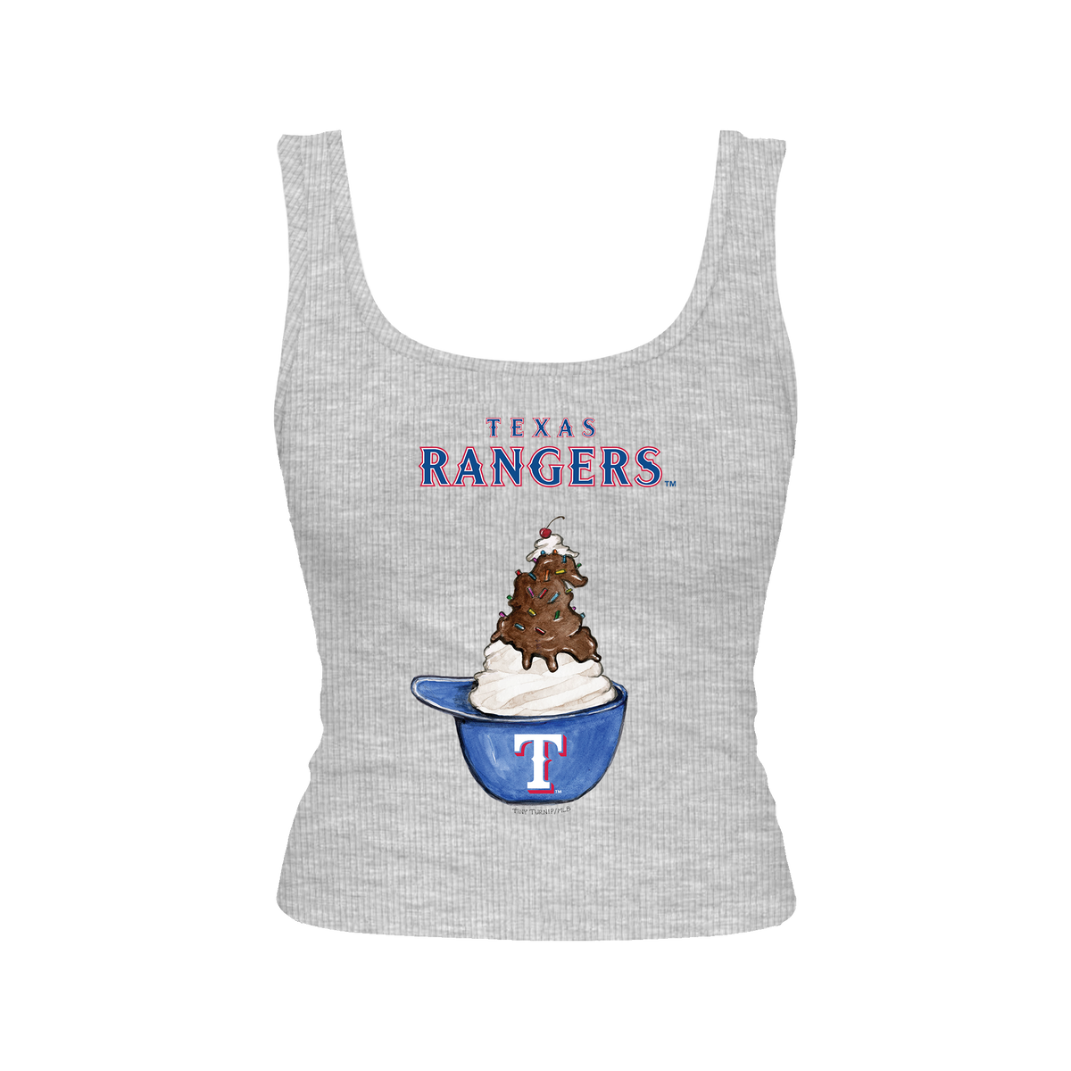 Texas Rangers Sundae Helmet Emmy Tank