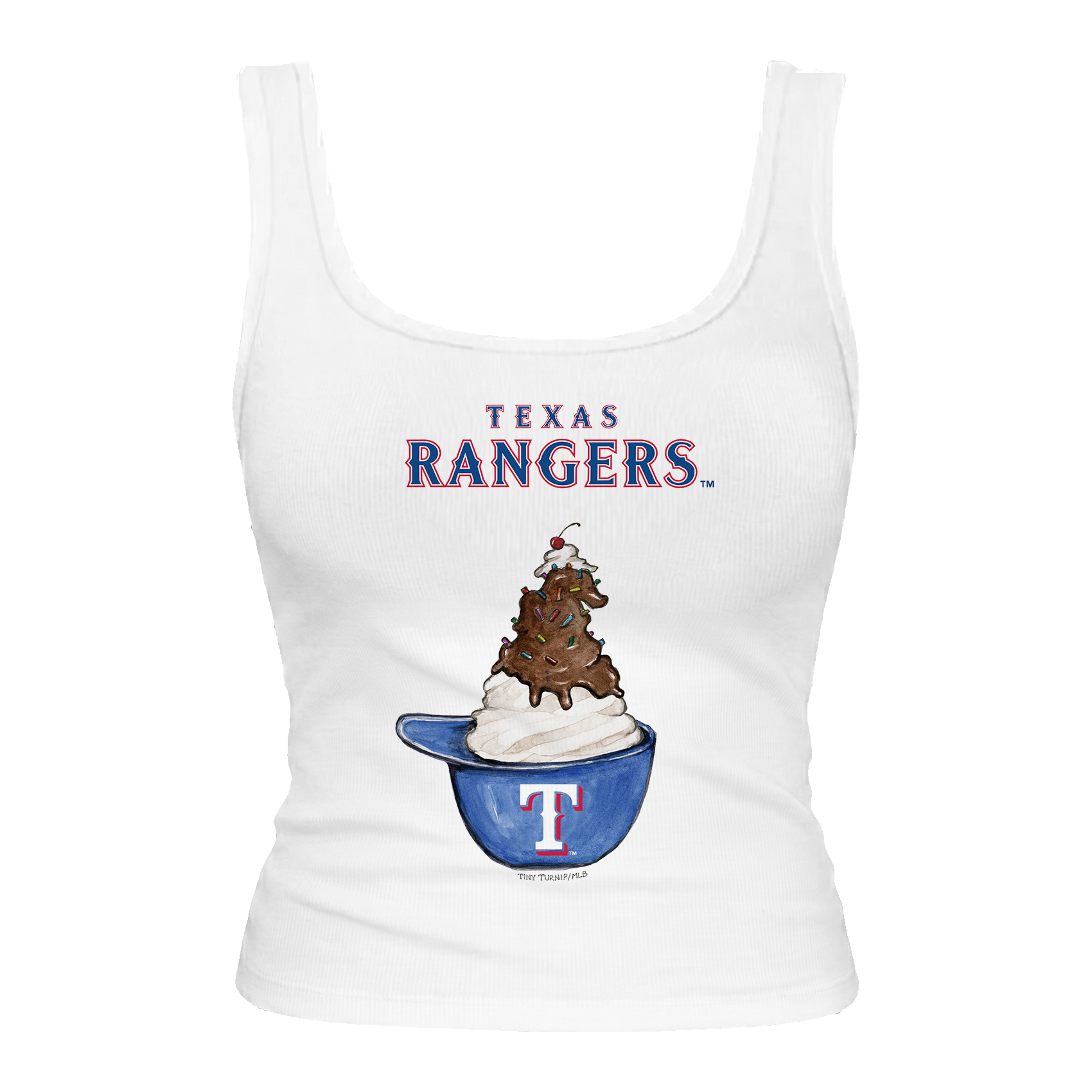 Texas Rangers Sundae Helmet Emmy Tank