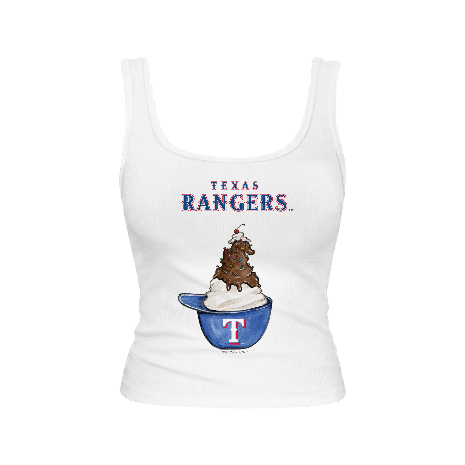 Texas Rangers Sundae Helmet Emmy Tank