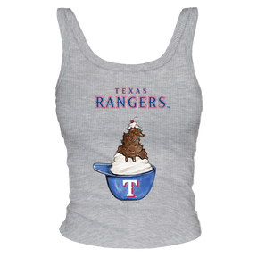 Texas Rangers Sundae Helmet Ribbed Tank - Tiny Turnip