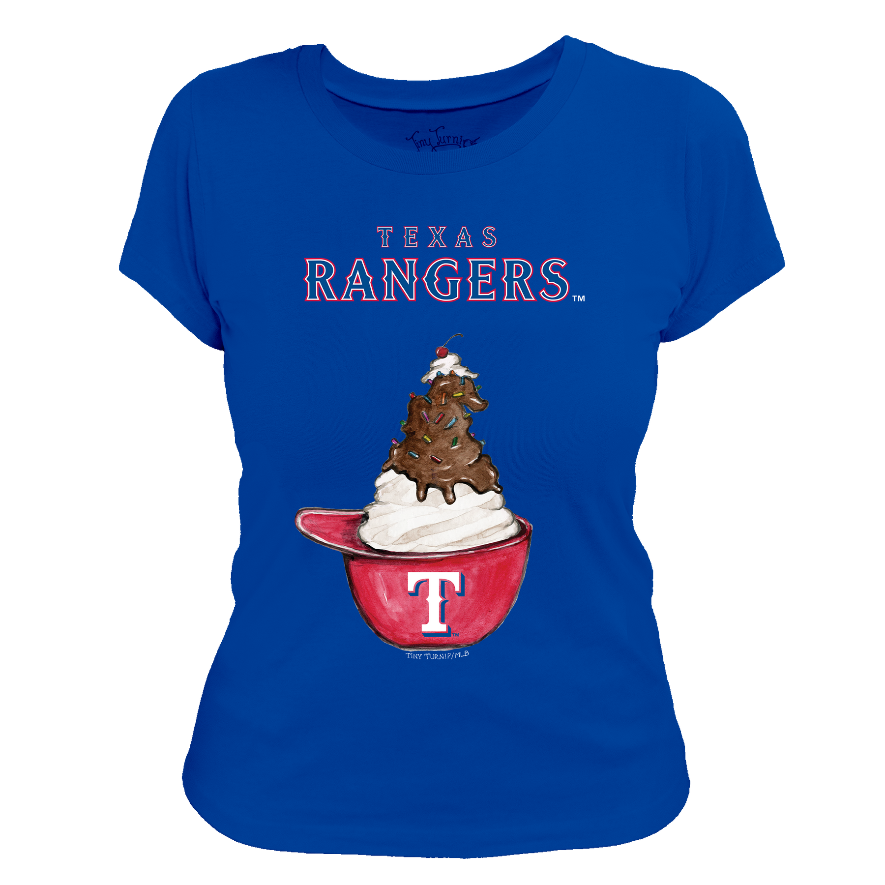 Texas Rangers Sundae Helmet Women's Tee Shirt