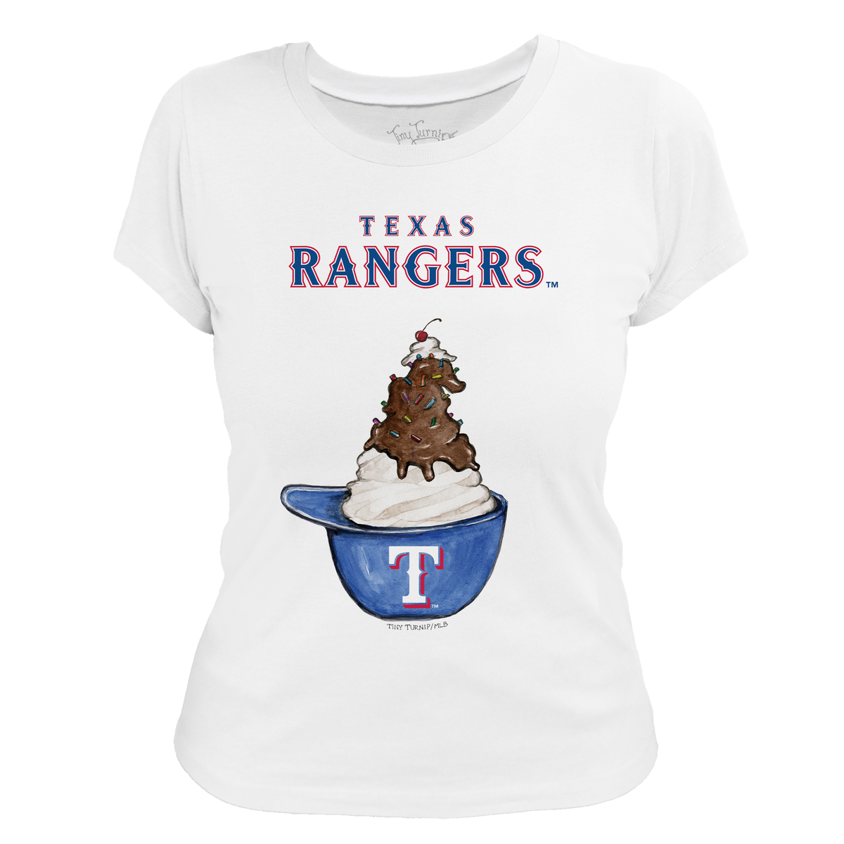 Texas Rangers Sundae Helmet Women's Tee Shirt